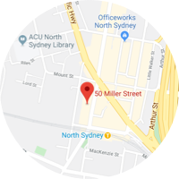 Map location of Sydney, Australia office